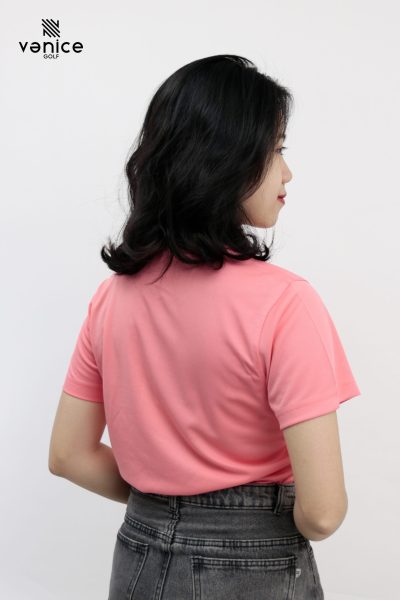 Áo Thun Golf Nữ Hồng Mastel Vải Nike Cao Cấp Vanice Golf AVN2518