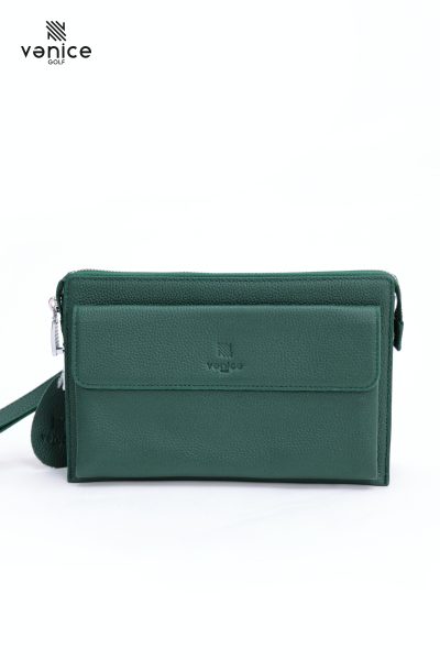 Túi Golf Bóp Cầm Tay Green Mallard Da Bò Ý Có Khóa Số Bảo Mật TVM1118