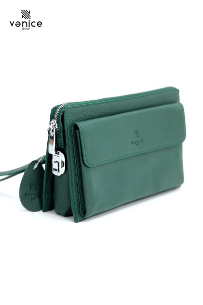 Túi Golf Bóp Cầm Tay Green Mallard Da Bò Ý Có Khóa Số Bảo Mật TVM1118
