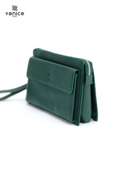 Túi Golf Bóp Cầm Tay Green Mallard Da Bò Ý Có Khóa Số Bảo Mật TVM1118