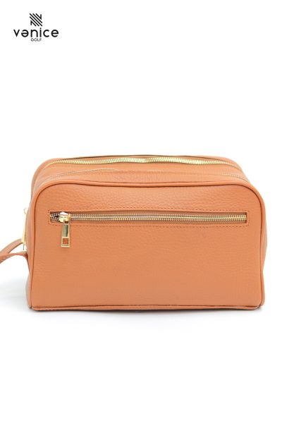 Túi Golf Cầm Tay Cluth Da Bò Thật Màu Camel TDN1118
