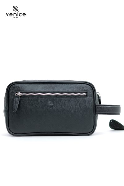 Túi Golf Cầm Tay Cluthbag 3 Ngăn Đen Da Bò Nhập Khẩu Vanice Golf TDN1518