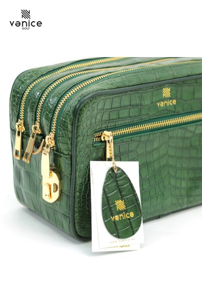 Túi Golf Cầm Tay Cluthbag 5 Ngăn Green Da Cá Sấu Nhập Khẩu Vanice Golf TDN1918
