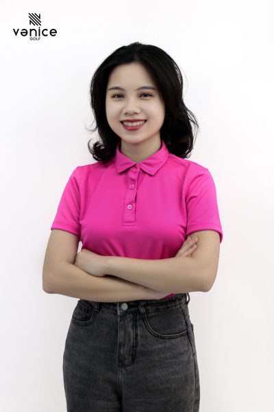 Áo Thun Golf Nữ Hồng Cánh Sen Vải Nike Cao Cấp Vanice Golf AVN2618