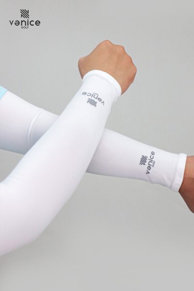 Ống Tay Chống Nắng Golfer Màu Trắng Vải Co Giãn Mát Lạnh Vanice Golf OVN0118