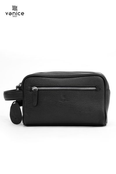 Túi Golf Cầm Tay Cluth Khoá Số Bảo Mật Da Bò Ý Màu Black TVM2118
