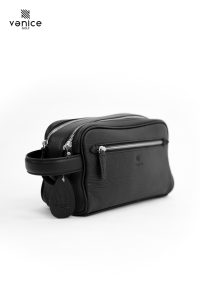 Túi Golf Cầm Tay Cluth Khoá Số Bảo Mật Da Bò Ý Màu Black TVM2118