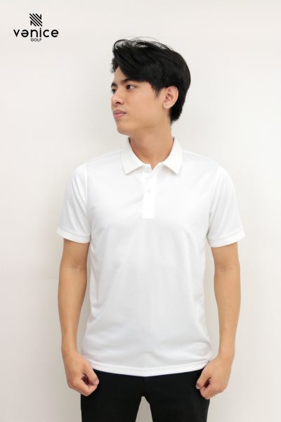 Áo Thun Golf Cổ Bo Trắng G9