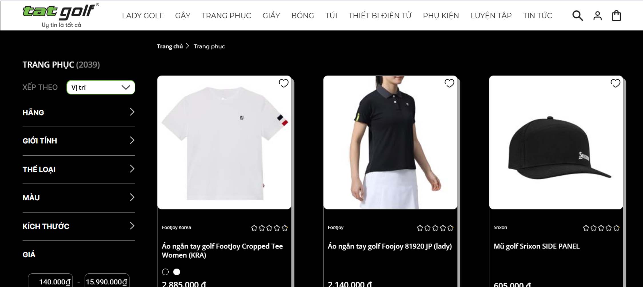 mua quần áo golf cao cấp uy tín tại TpHCM