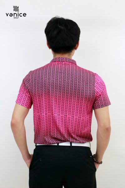 Áo Golf Nam Vanice Cool-Air Pink Flux | Họa Tiết In Kỹ Thuật Số | AVN4218