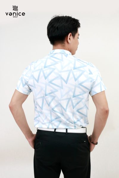 Áo Golf Nam Vanice Cool-Air Ice Prism | Họa Tiết In Kỹ Thuật Số | AVN3918