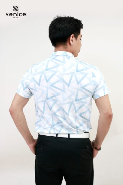 Áo Golf Nam Vanice Cool-Air Ice Prism | Họa Tiết In Kỹ Thuật Số | AVN3918