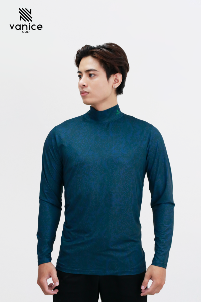 Áo giữ nhiệt golf nam Vanice AVN5418 với thiết kế cổ lọ thời trang, phù hợp phong cách thể thao thanh lịch.