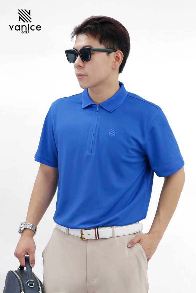 Áo Polo Golf Nam Vanice VAPZPXB260936 mặt trước dáng nhã nhặn cao cấp