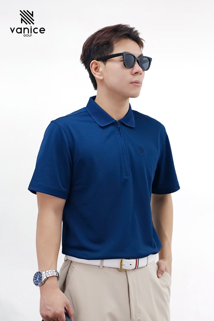 Áo Polo Nam Vanice VAPZPNV260933 màu xanh mặt trước