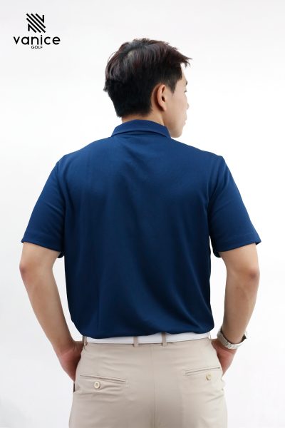 Áo Polo Nam Vanice VAPZPNV260933 màu xanh mặt sau
